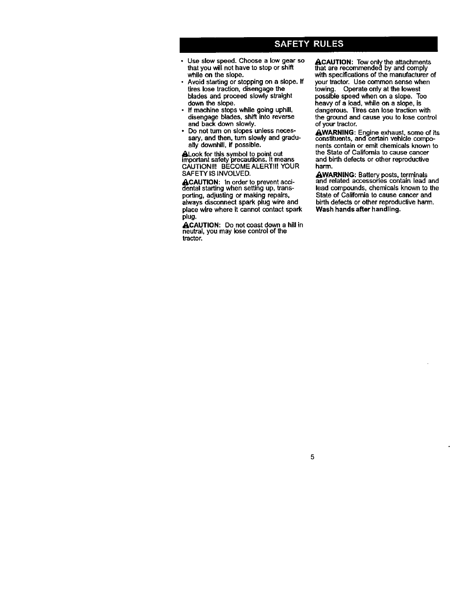 Safety rules | Craftsman 917.272230 User Manual | Page 5 / 64