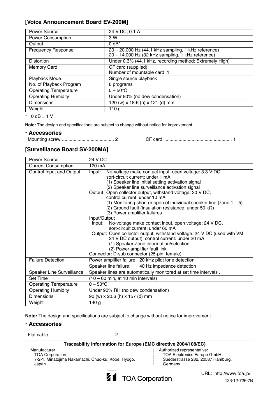 Toa SV-200MA User Manual | Page 60 / 60