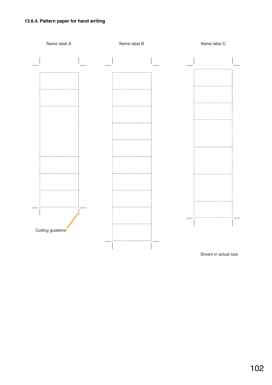 Pattern paper for hand writing | Toa VM-3000 Series User Manual | Page 102 / 149