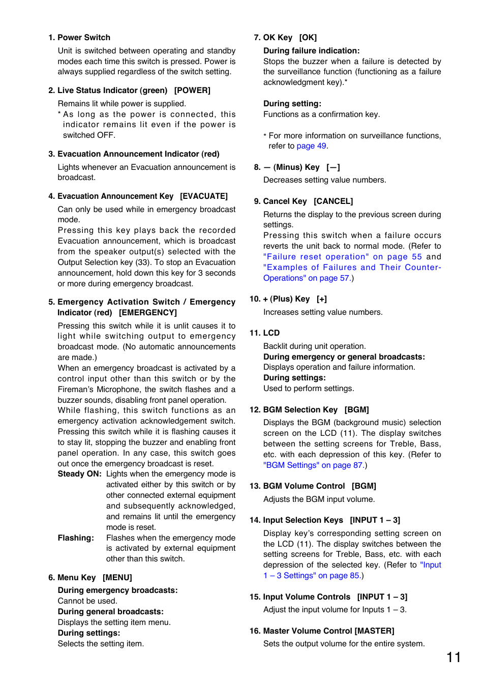 Toa VM-3000 Series User Manual | Page 11 / 149