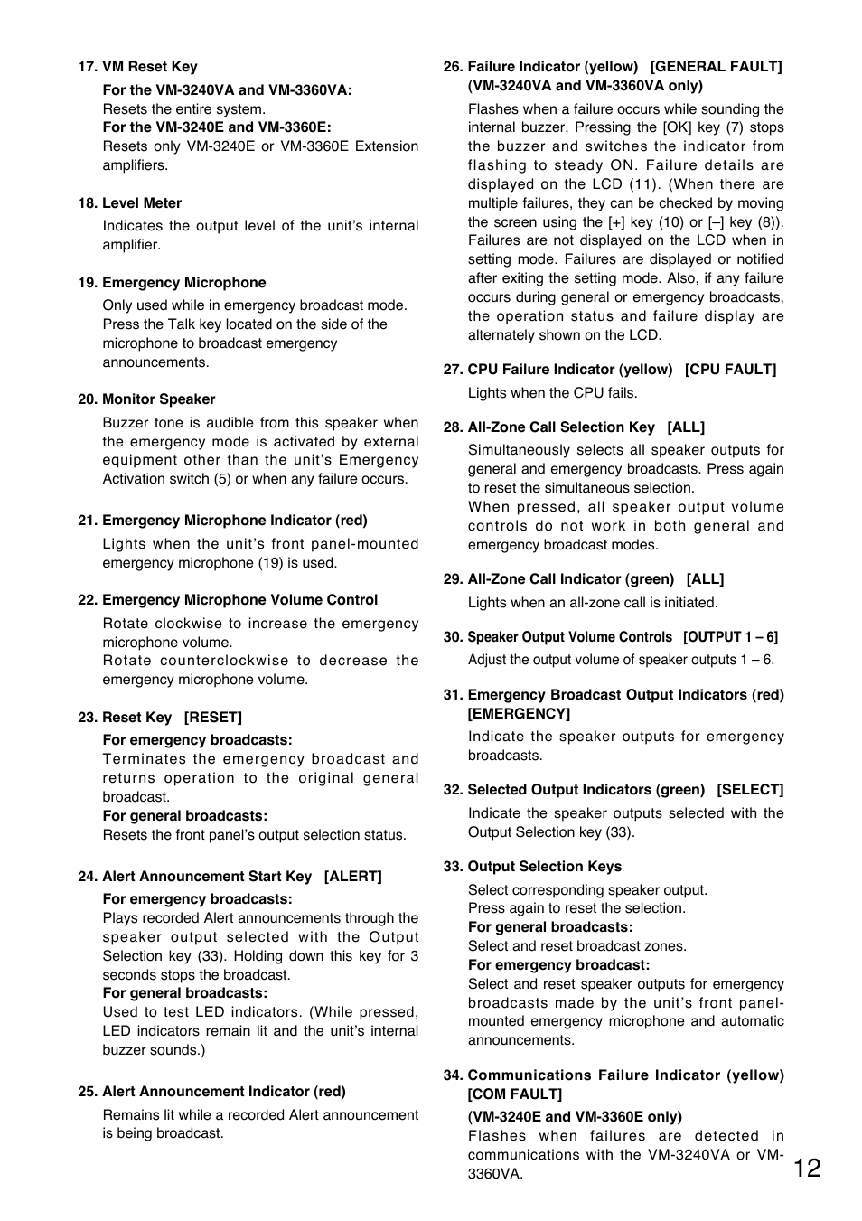 Toa VM-3000 Series User Manual | Page 12 / 149