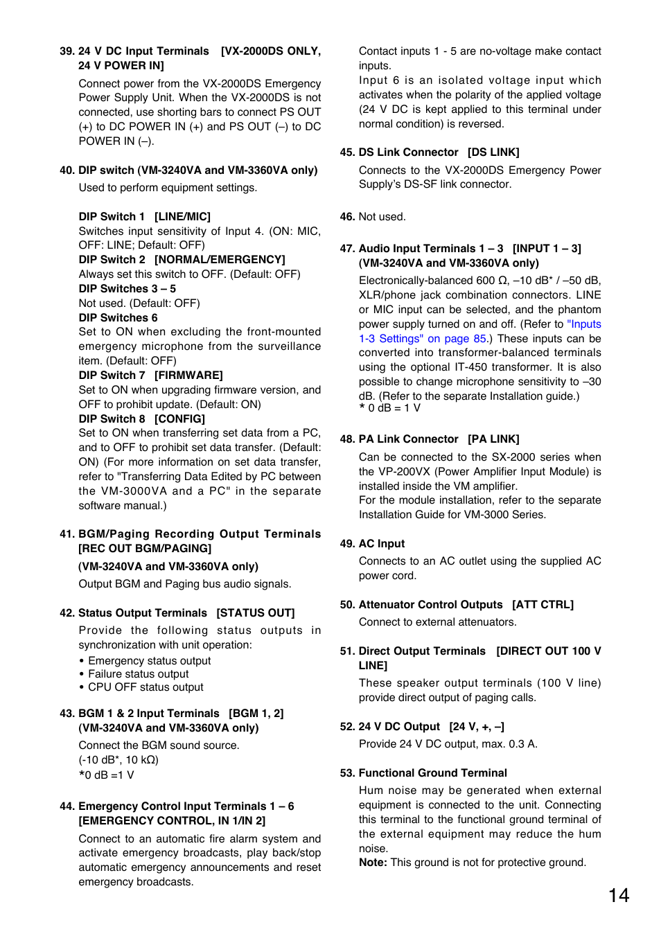 Toa VM-3000 Series User Manual | Page 14 / 149