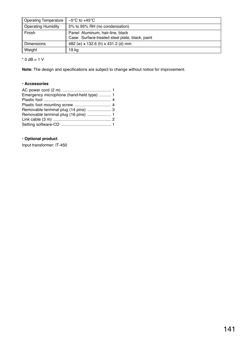 Toa VM-3000 Series User Manual | Page 141 / 149