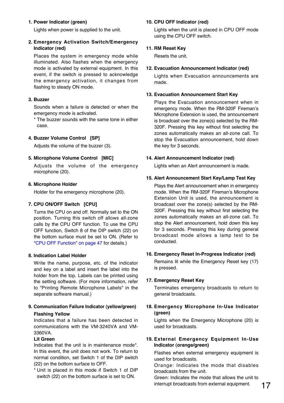 Toa VM-3000 Series User Manual | Page 17 / 149