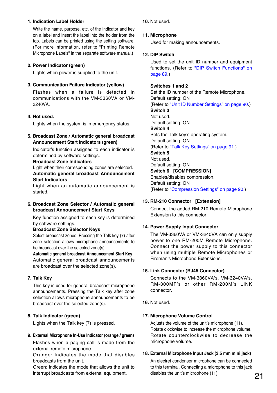 Toa VM-3000 Series User Manual | Page 21 / 149