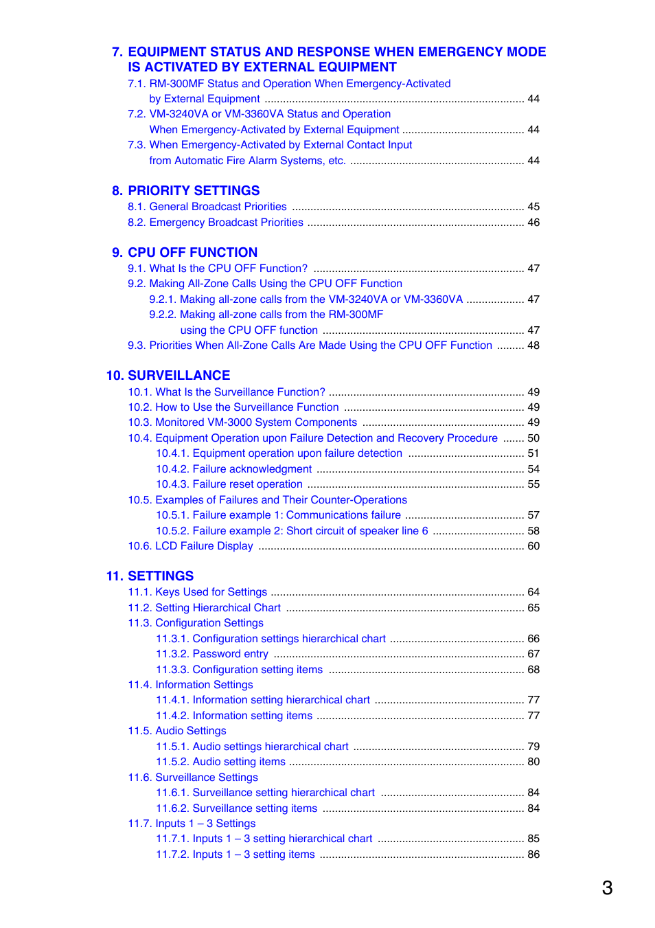 Toa VM-3000 Series User Manual | Page 3 / 149