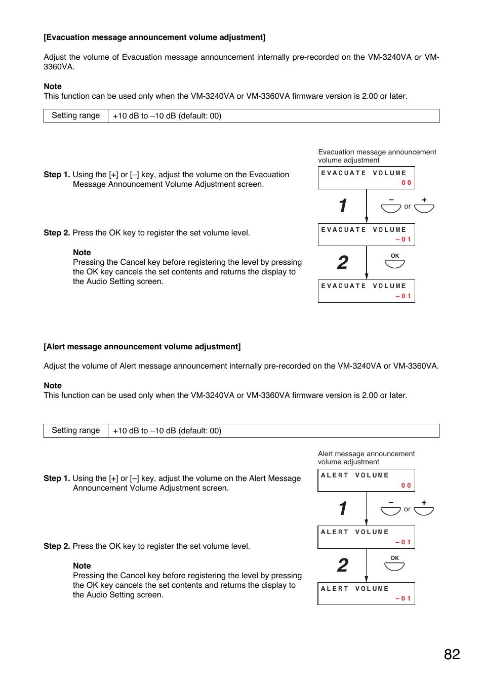 Adjustment, Volume control | Toa VM-3000 Series User Manual | Page 82 / 149
