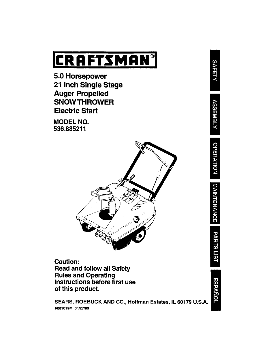 Craftsman 536885211 User Manual | 17 pages