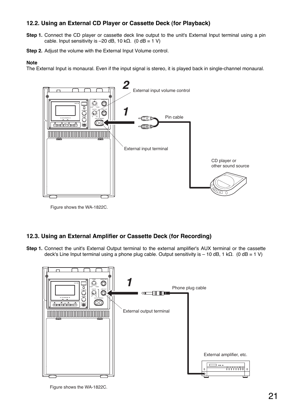 Toa WA-1822C User Manual | Page 21 / 24