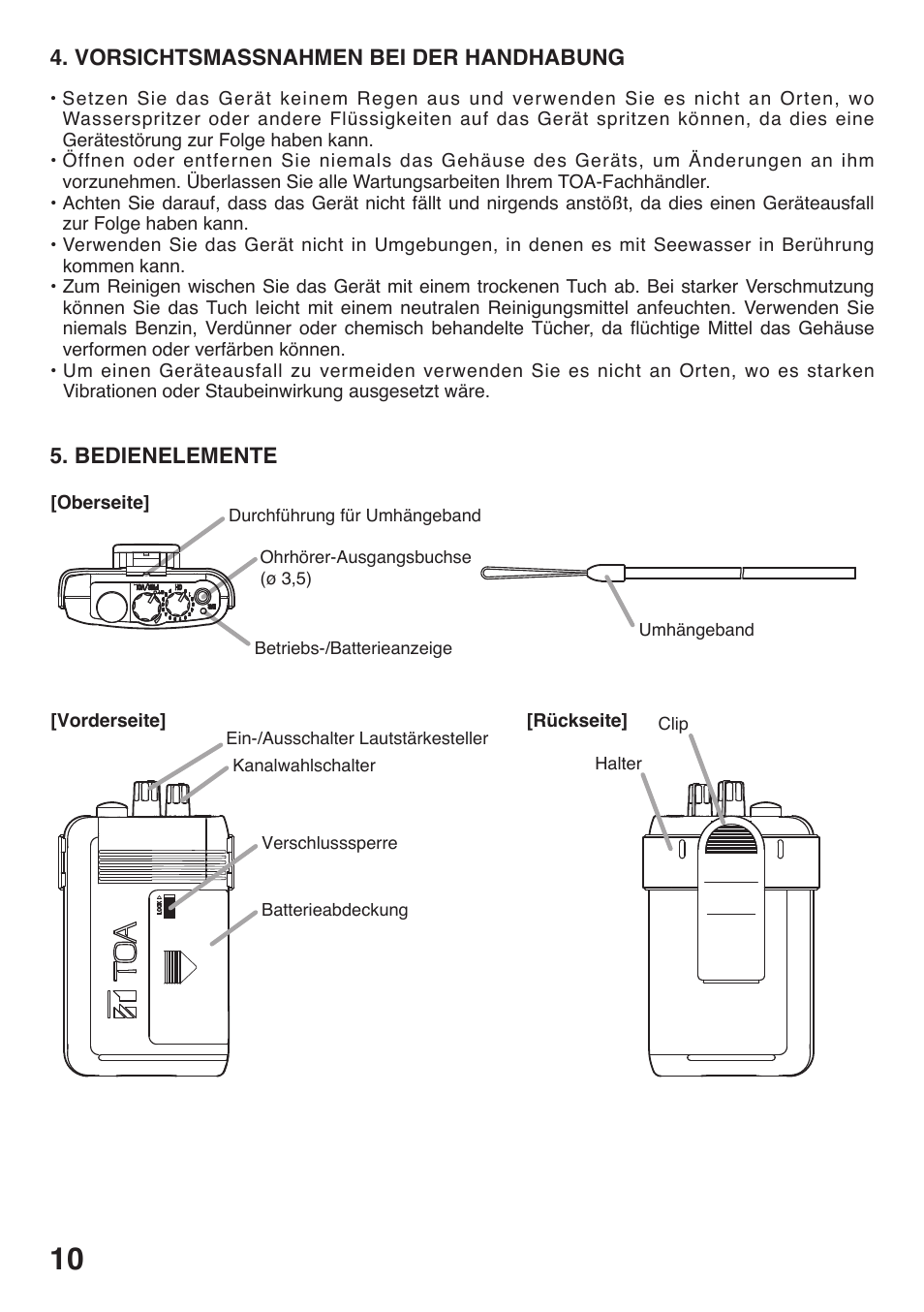 Toa WT-5100 User Manual | Page 10 / 44