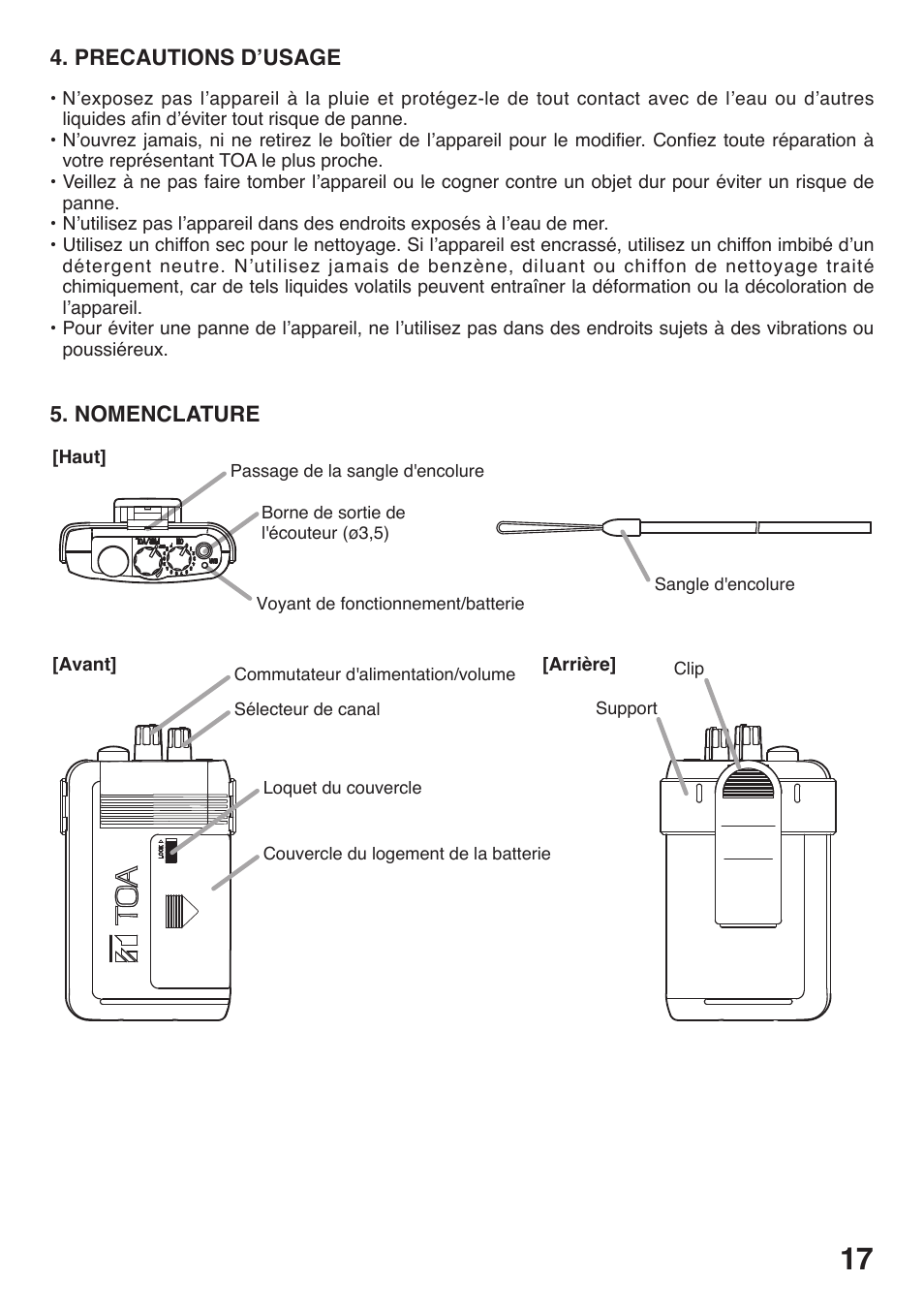 Toa WT-5100 User Manual | Page 17 / 44
