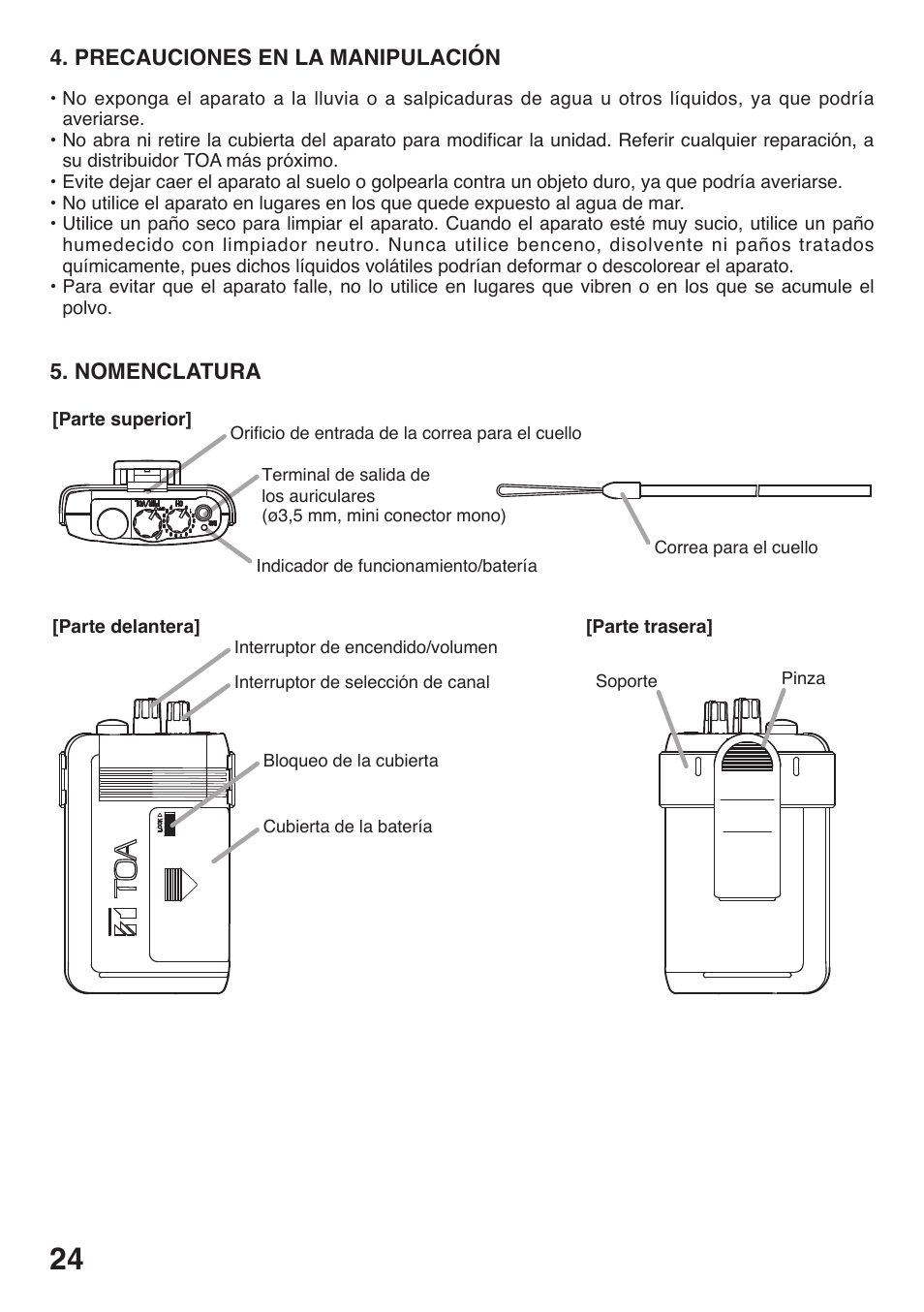 Toa WT-5100 User Manual | Page 24 / 44