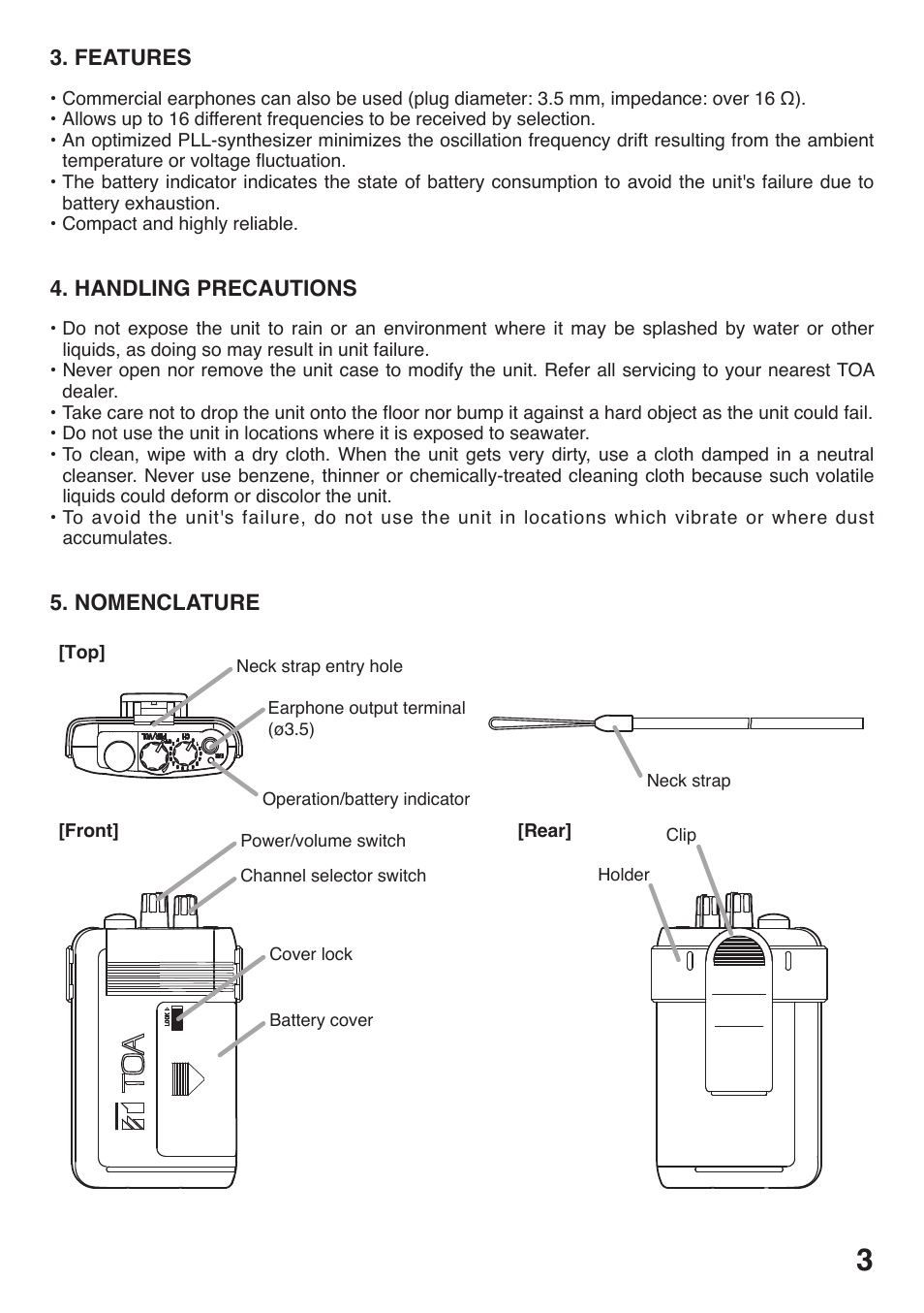Toa WT-5100 User Manual | Page 3 / 44