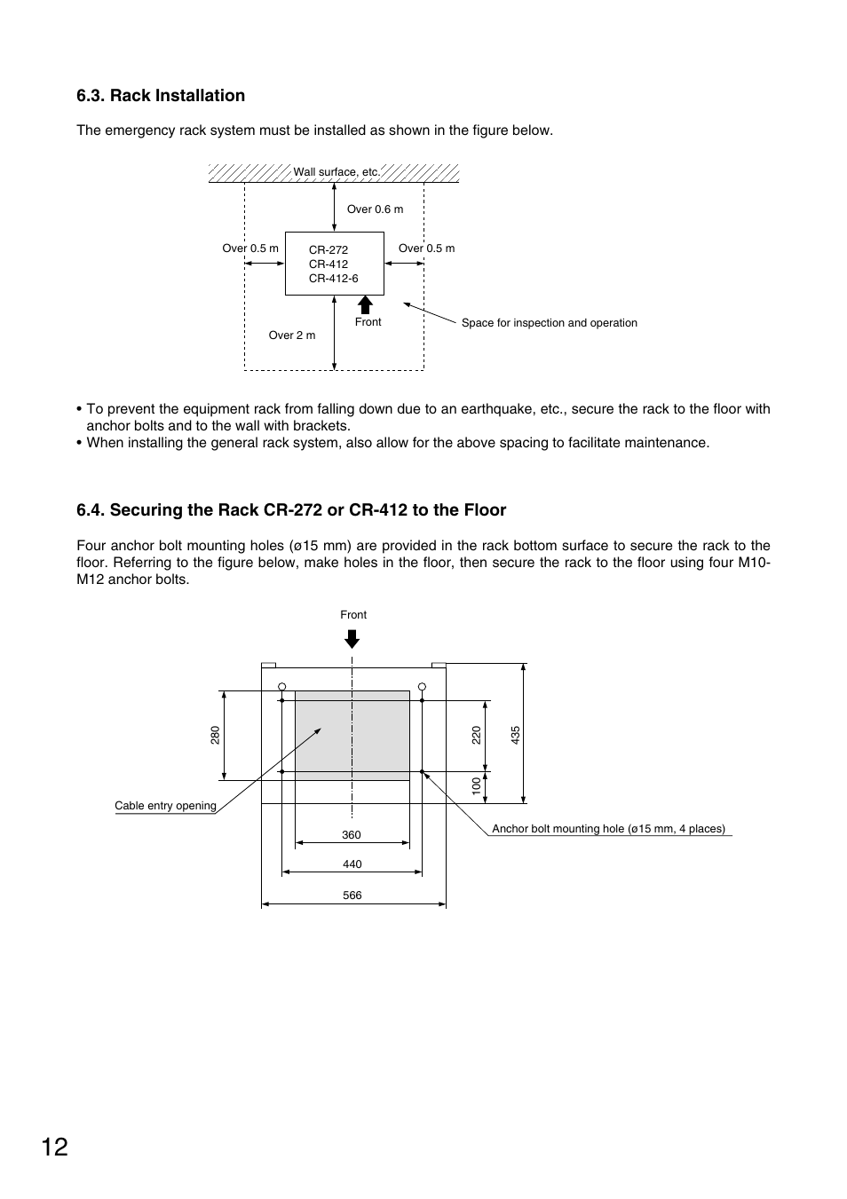 Rack installation | Toa FS-970 SERIES User Manual | Page 12 / 56