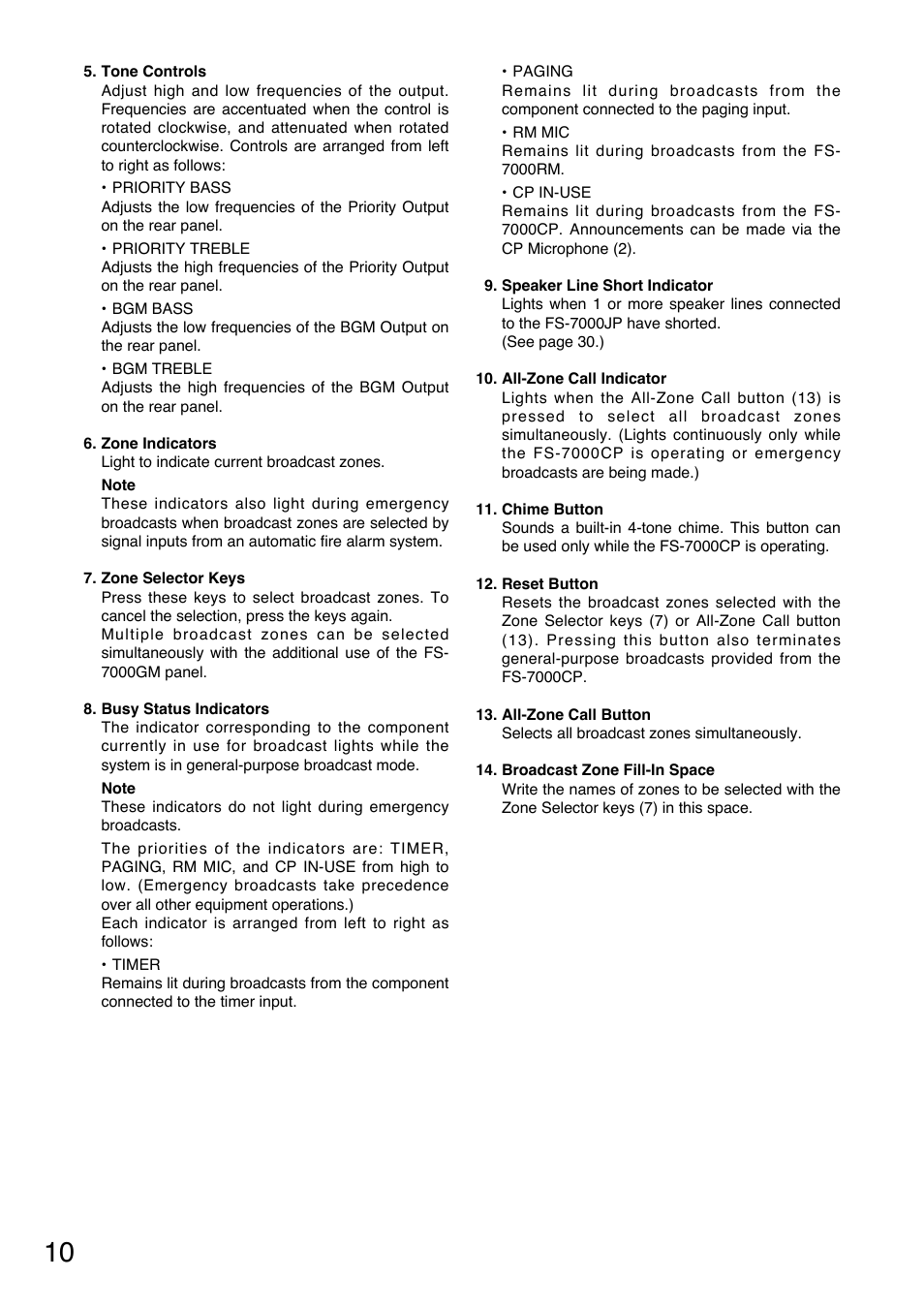 Toa FS-7000 SERIES Manual User Manual | Page 10 / 40