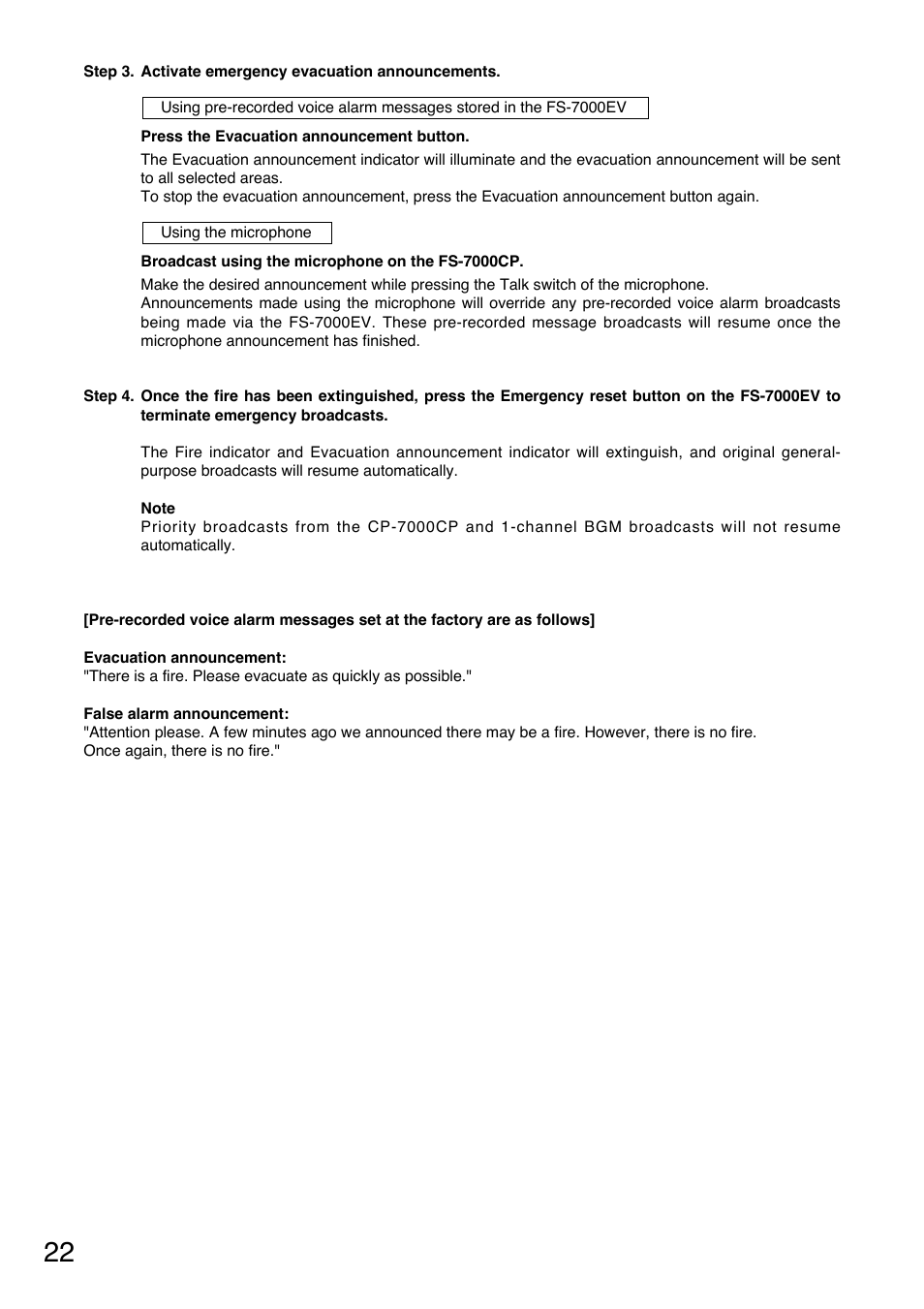 Toa FS-7000 SERIES Manual User Manual | Page 22 / 40