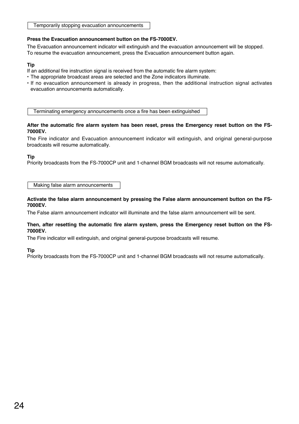 Toa FS-7000 SERIES Manual User Manual | Page 24 / 40