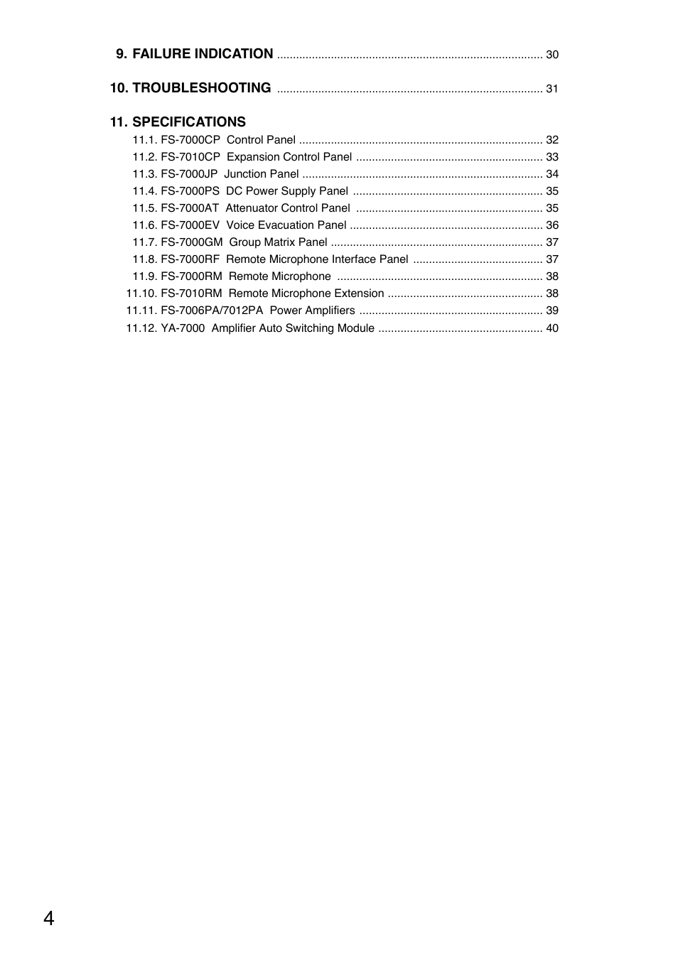 Toa FS-7000 SERIES Manual User Manual | Page 4 / 40