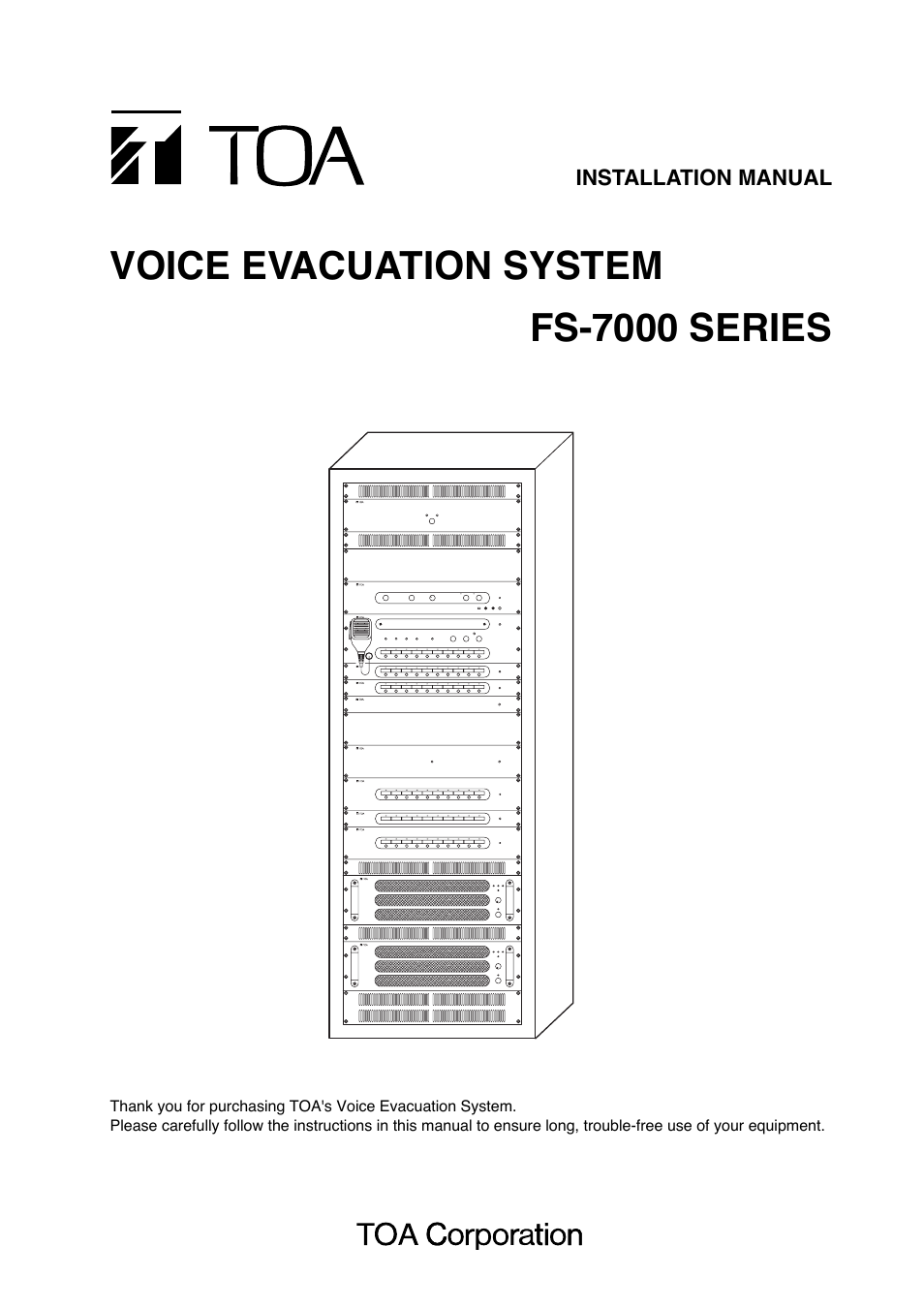 Toa FS-7000 SERIES Installation User Manual | 92 pages