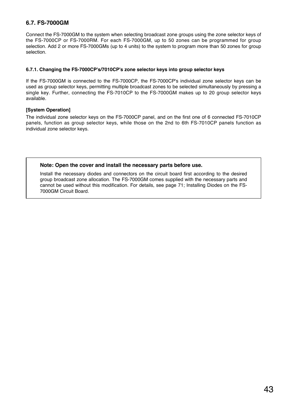 Toa FS-7000 SERIES Installation User Manual | Page 43 / 92