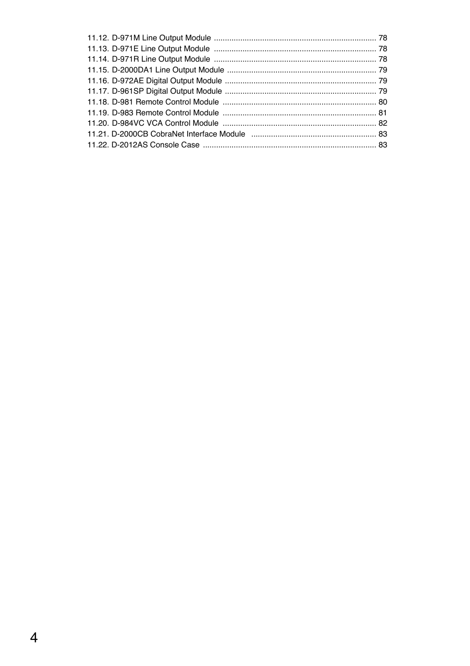 Toa D-2000 Series Installation User Manual | Page 4 / 84