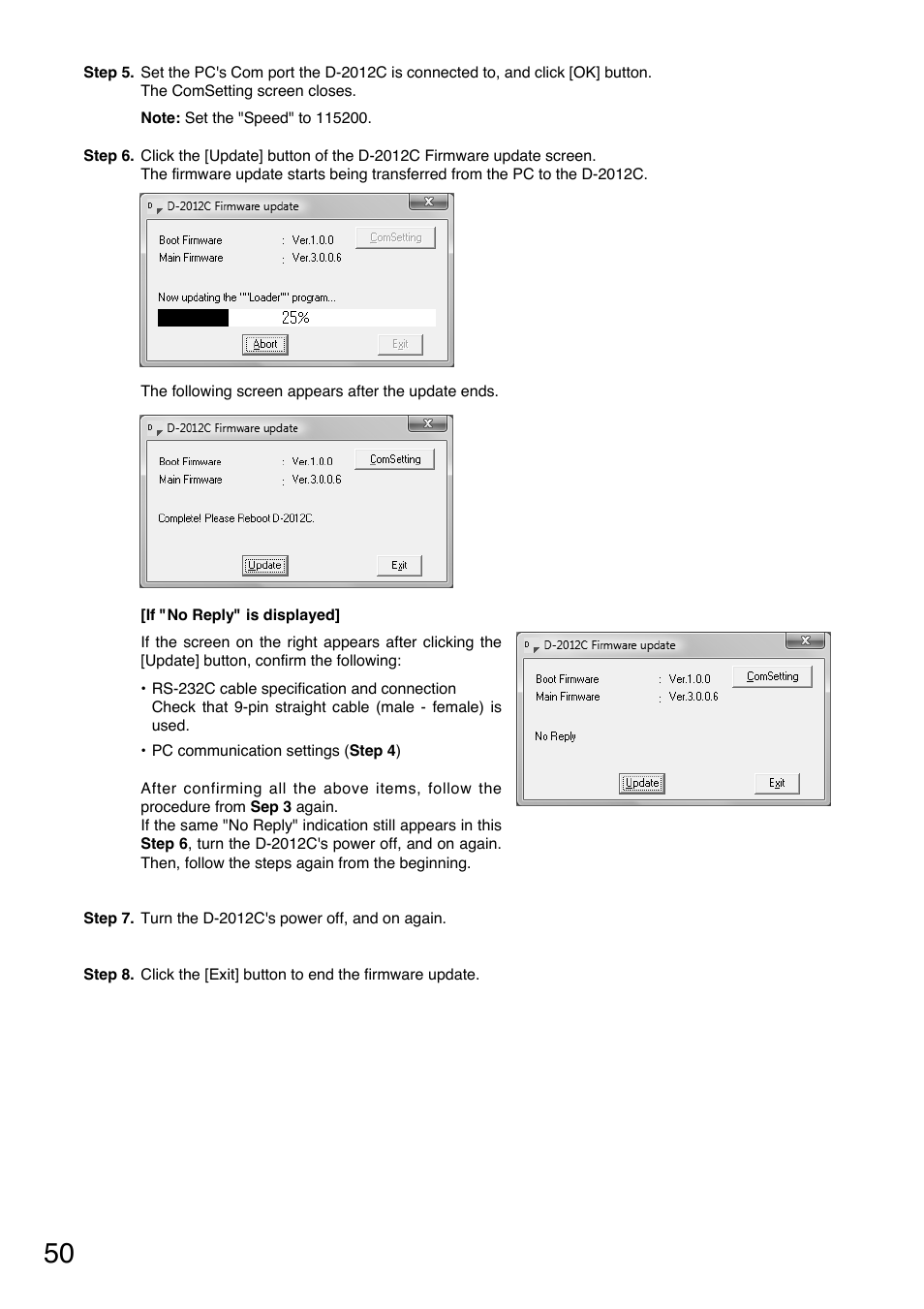 Toa D-2000 Series Installation User Manual | Page 50 / 84