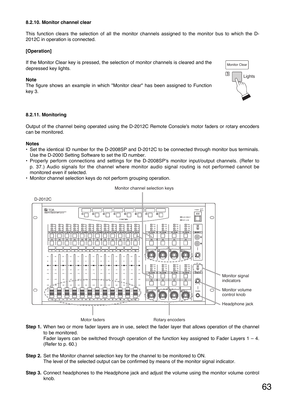 Toa D-2000 Series Installation User Manual | Page 63 / 84