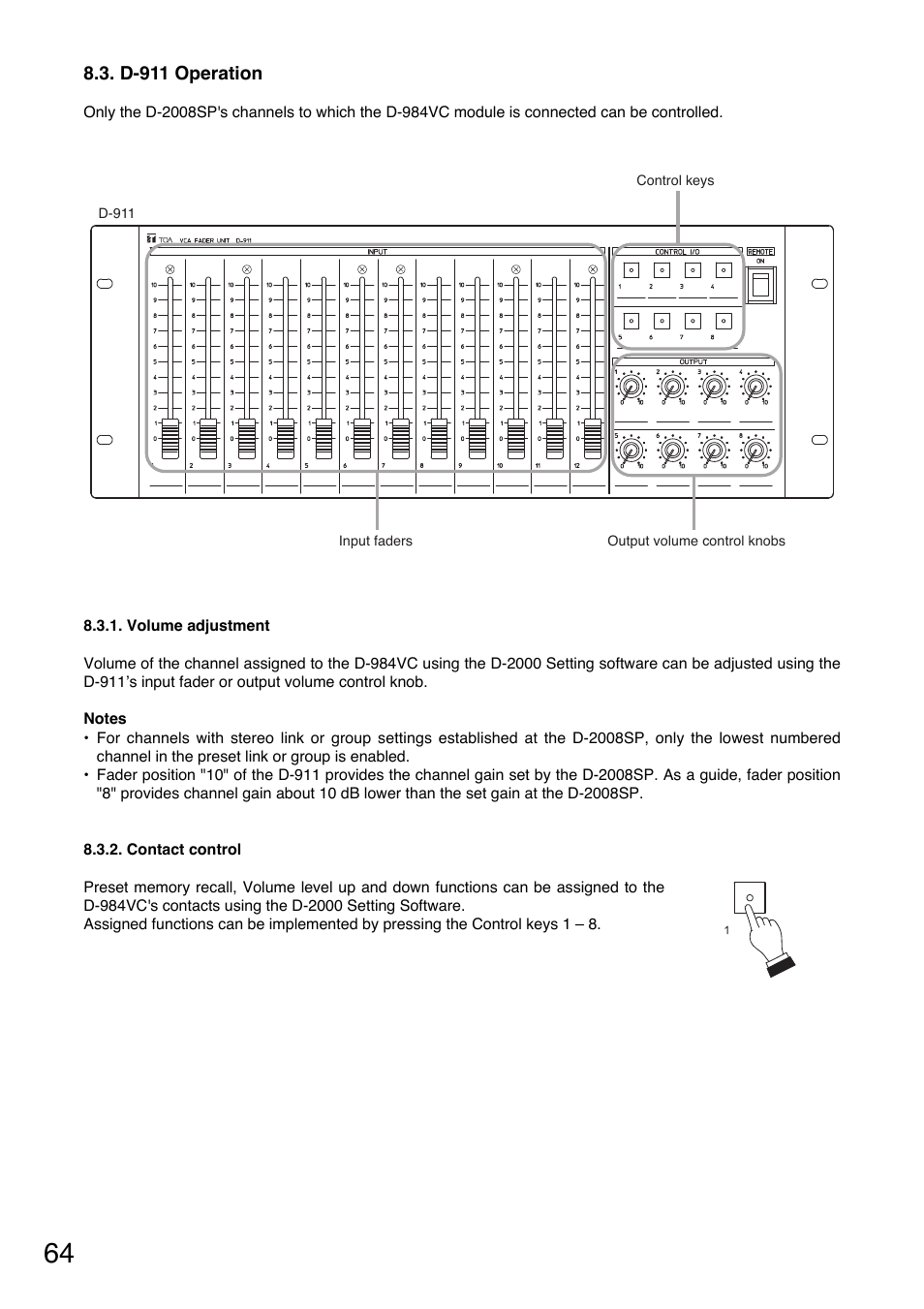 Toa D-2000 Series Installation User Manual | Page 64 / 84