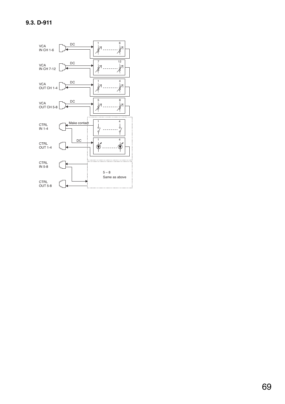 D-911 | Toa D-2000 Series Installation User Manual | Page 69 / 84