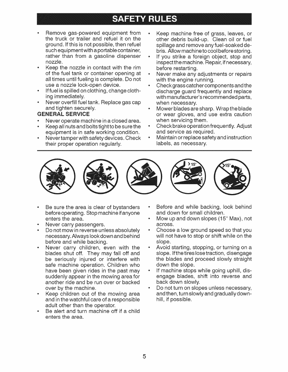 Safety rules | Craftsman 917.28922 User Manual | Page 5 / 64