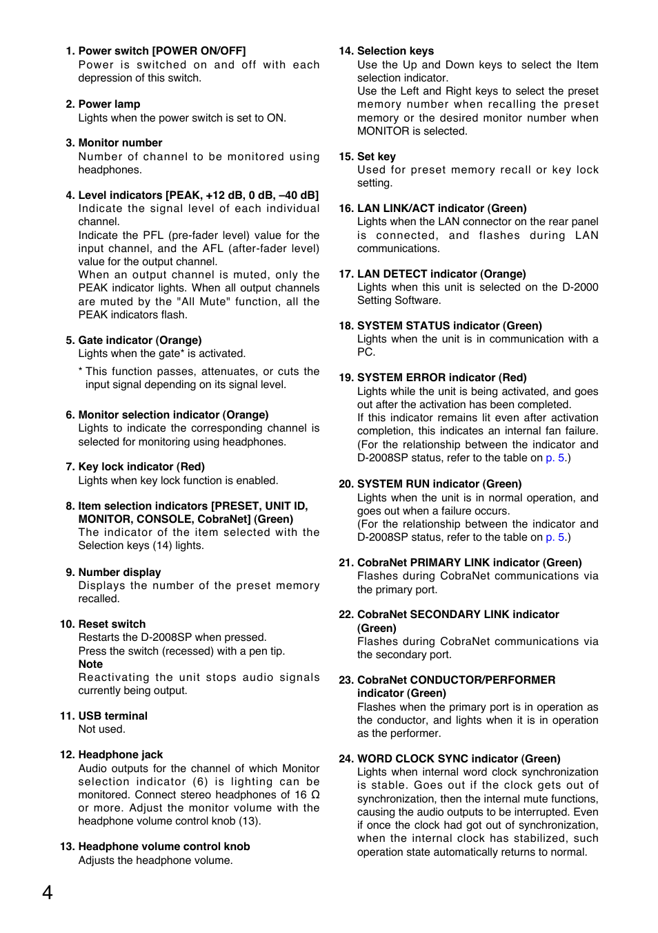 Toa DD-2000 Series Manual User Manual | Page 4 / 24