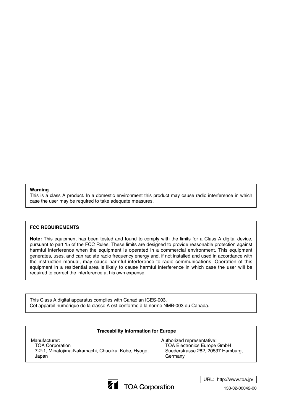 Toa D-2000 Series Read Me First User Manual | Page 12 / 12