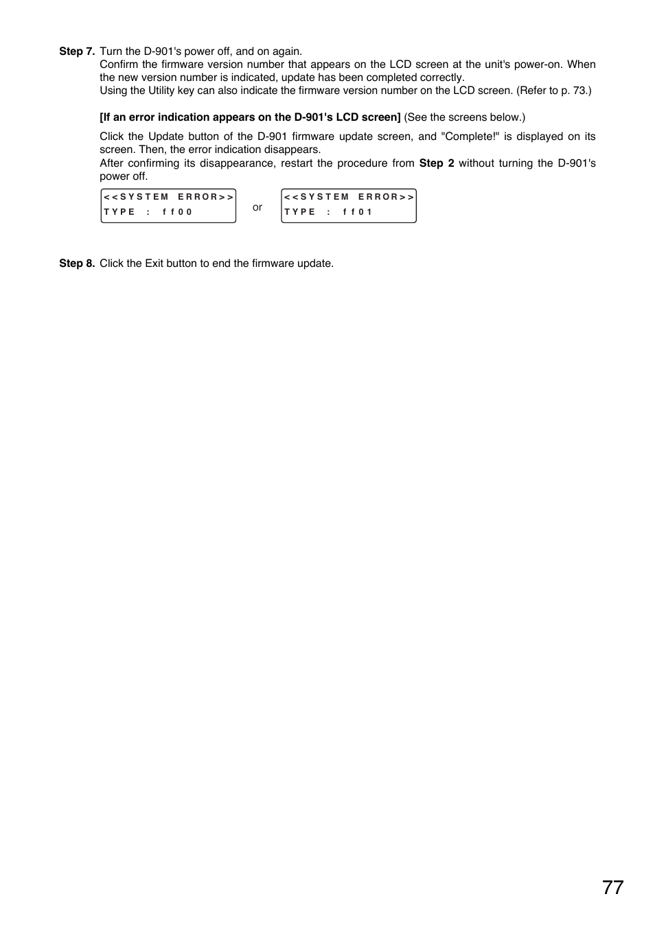 Toa D-901 User Manual | Page 77 / 96
