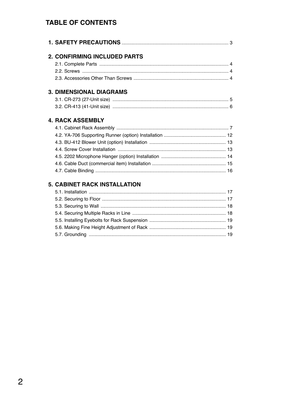 Toa CR-413 User Manual | Page 2 / 20