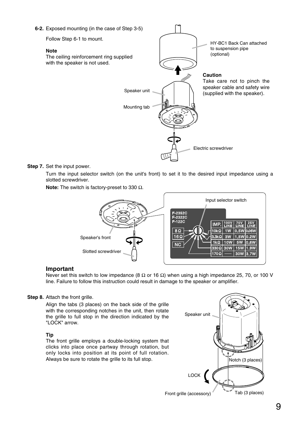 Toa F-2352C User Manual | Page 9 / 12