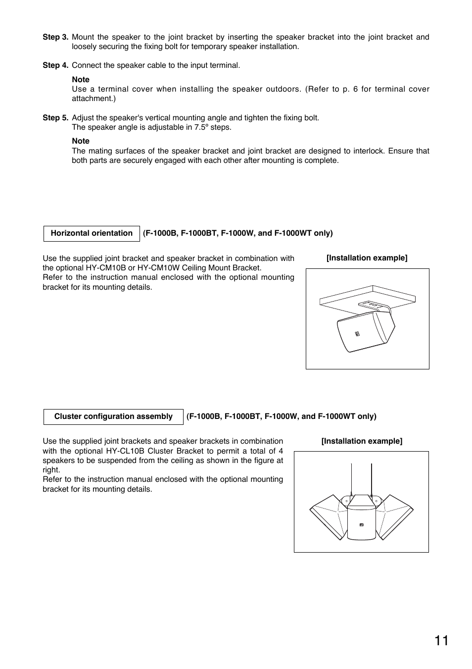 Toa F-1000WTWP User Manual | Page 11 / 18