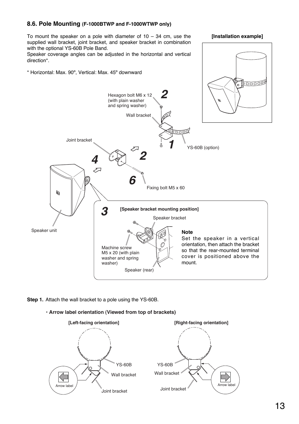 Toa F-1000WTWP User Manual | Page 13 / 18