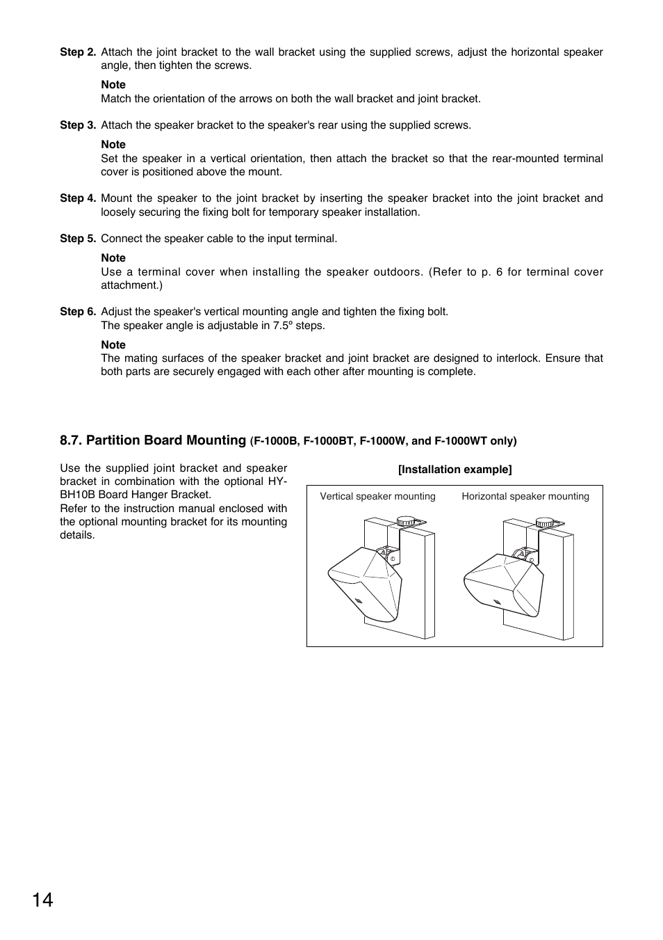 Toa F-1000WTWP User Manual | Page 14 / 18