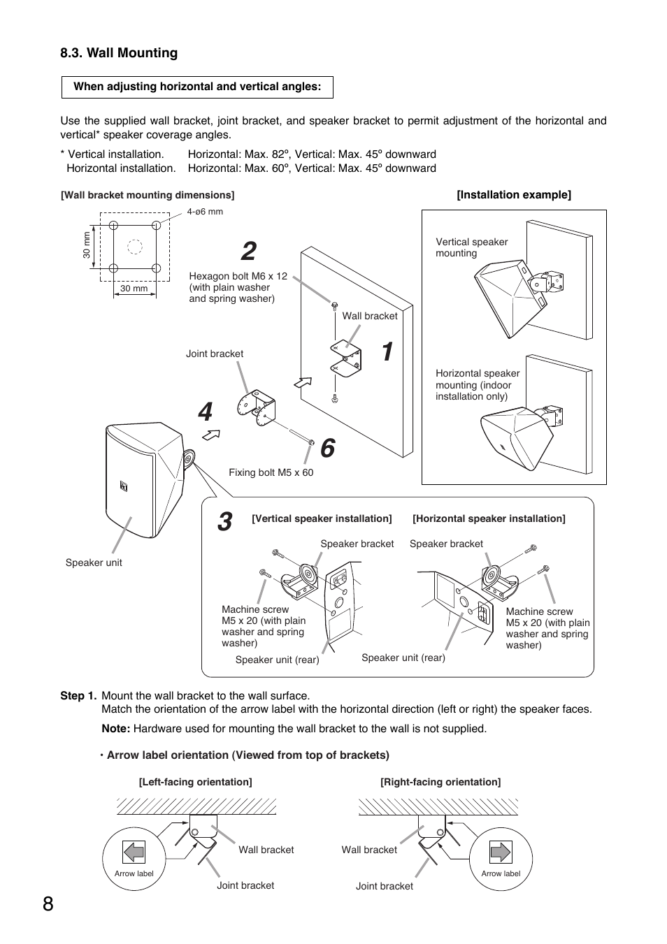 Toa F-1000WTWP User Manual | Page 8 / 18