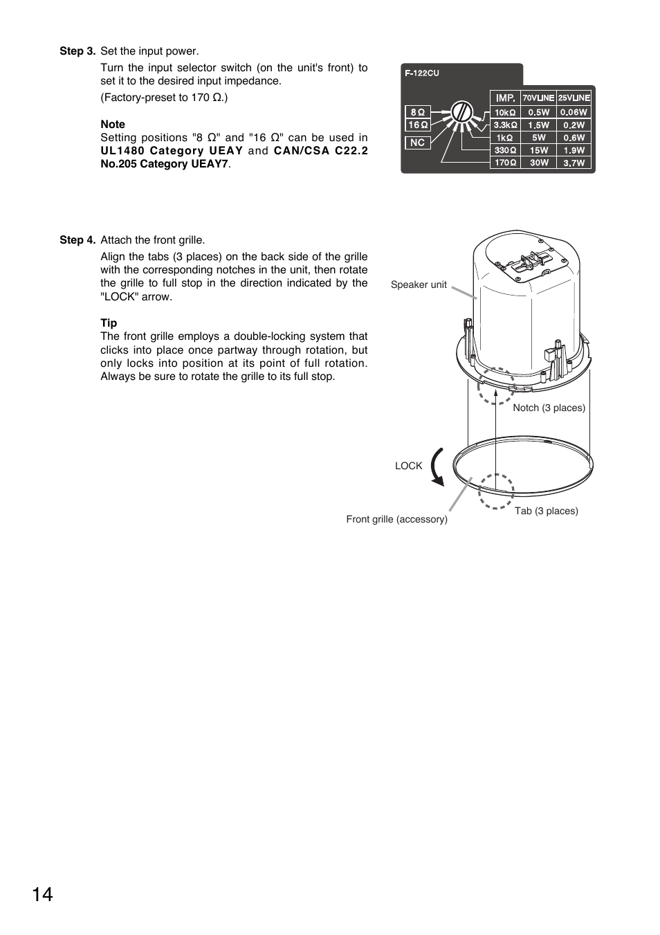 Toa F-122CU User Manual | Page 14 / 20