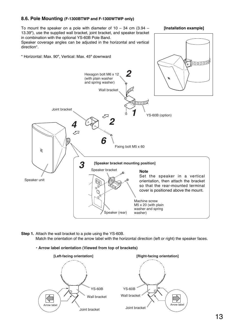 Toa F-1300WTWP User Manual | Page 13 / 18