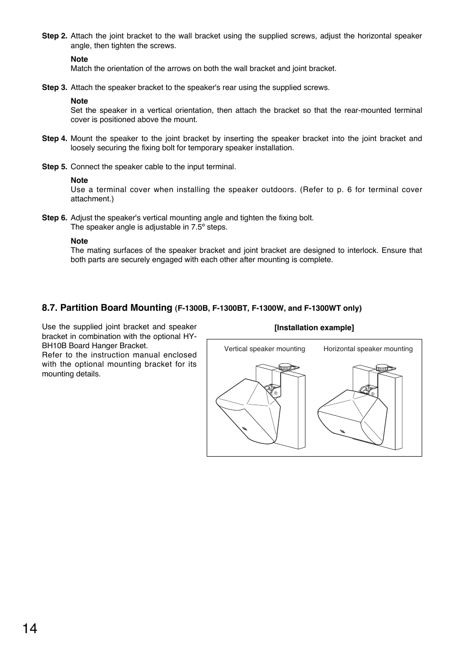 Toa F-1300WTWP User Manual | Page 14 / 18