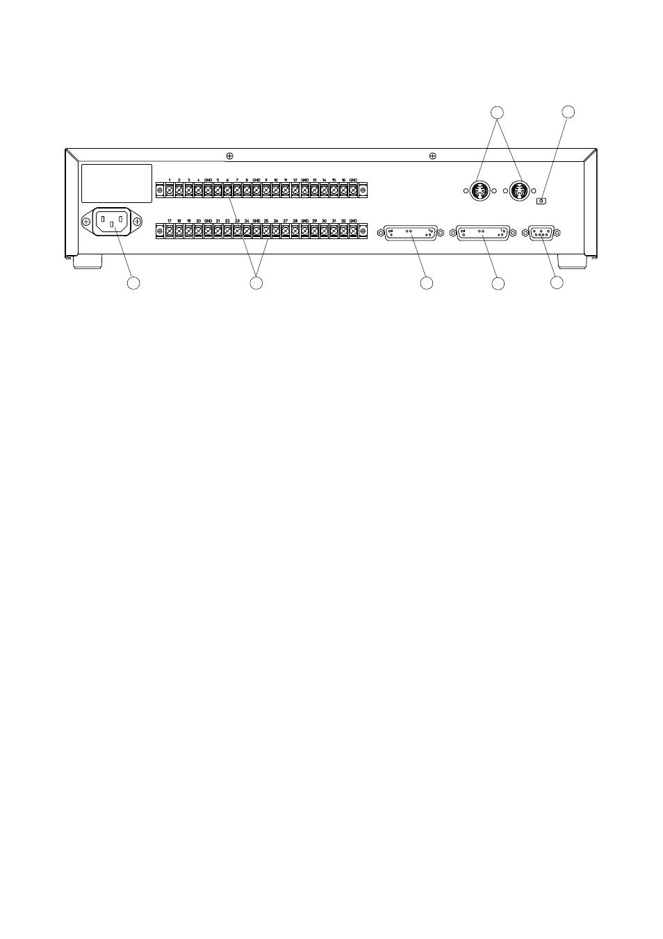 Rear panel | Toa C-AL80 User Manual | Page 6 / 16
