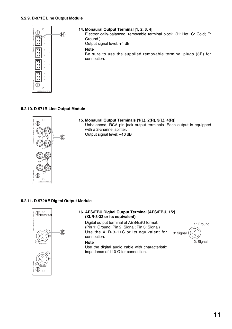 Signal 1: ground 3: signal | Toa DP-K1 User Manual | Page 11 / 28