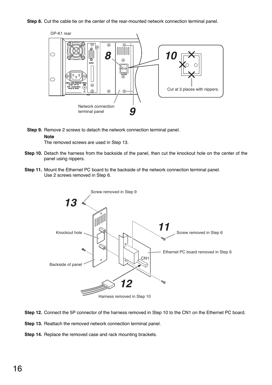 Toa DP-K1 User Manual | Page 16 / 28