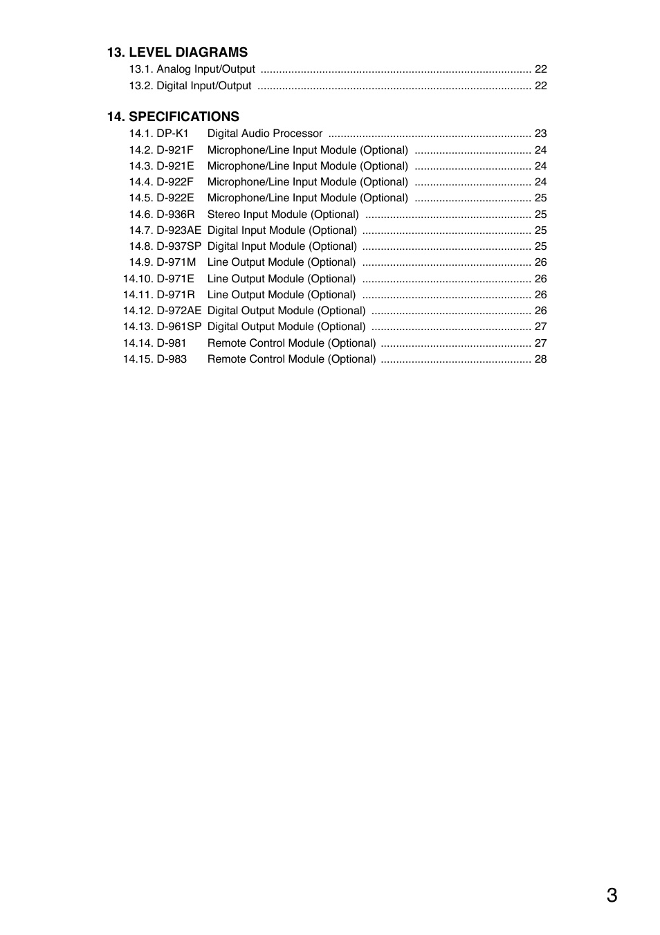 Toa DP-K1 User Manual | Page 3 / 28