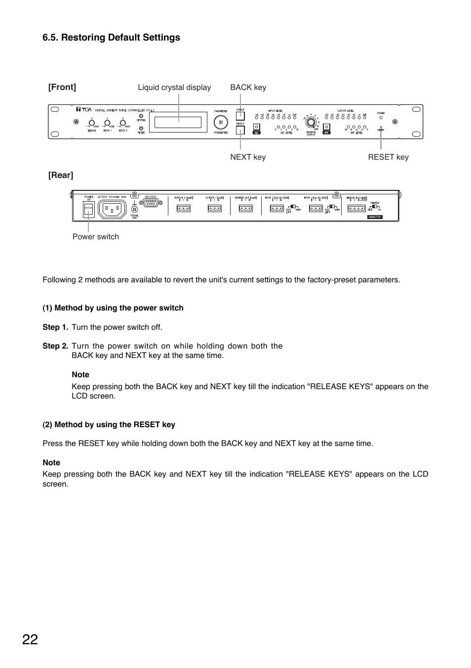 Toa DP-L2 v.2.00 User Manual | Page 22 / 28