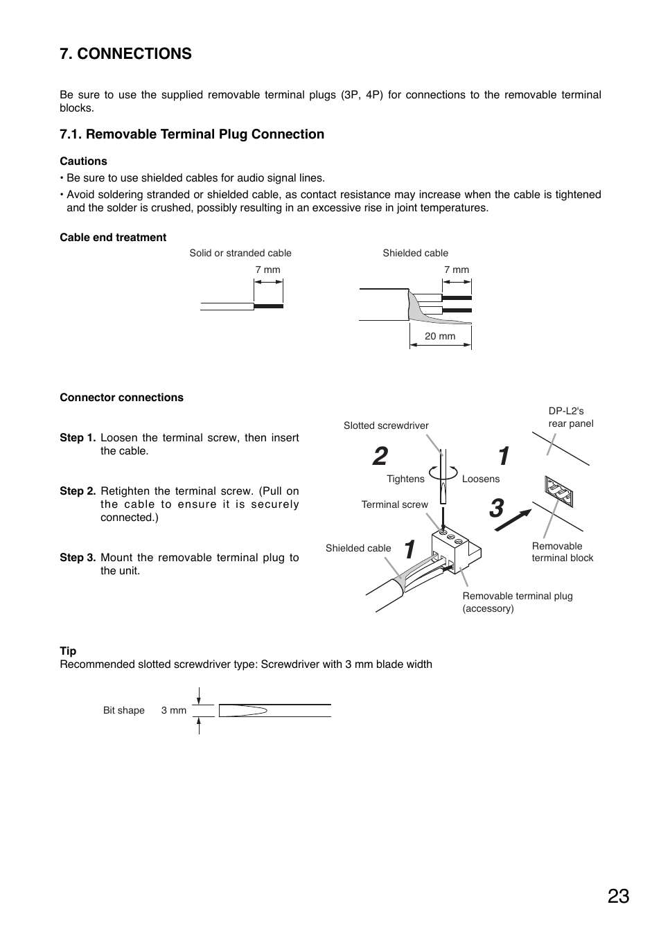 Connections | Toa DP-L2 v.2.00 User Manual | Page 23 / 28