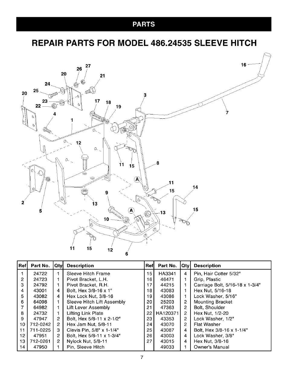 Craftsman 486.24535 User Manual | Page 7 / 8