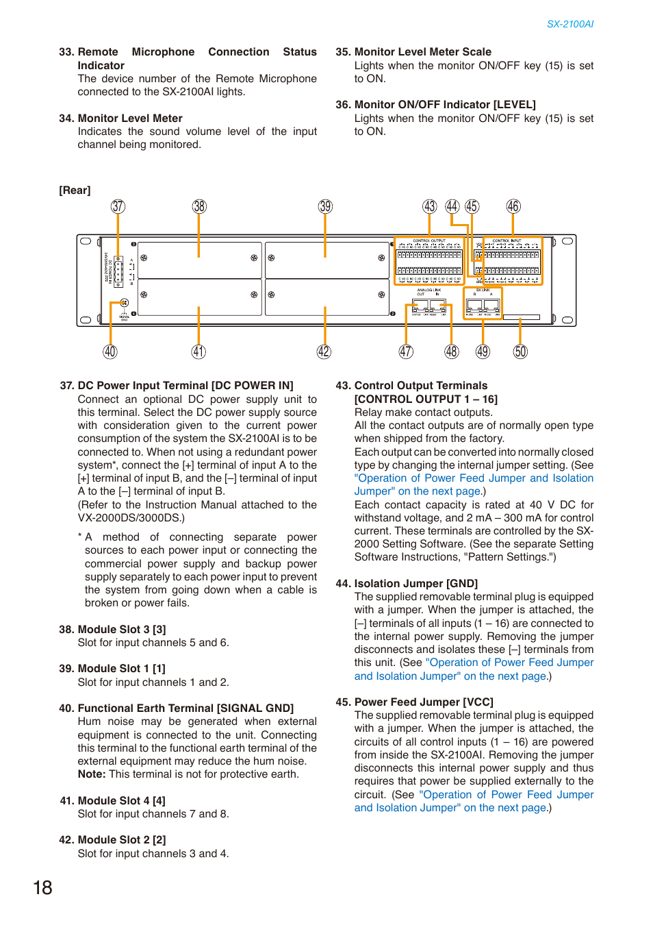 Toa SX-2000 Series Installation User Manual | Page 18 / 194